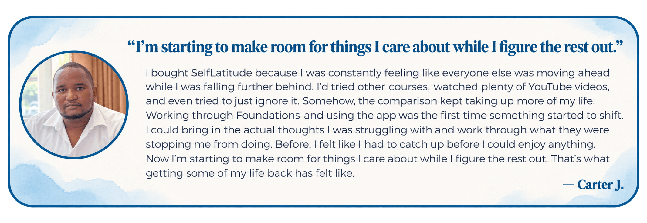 Carter J. SelfLatitude Testimonial Card (1)